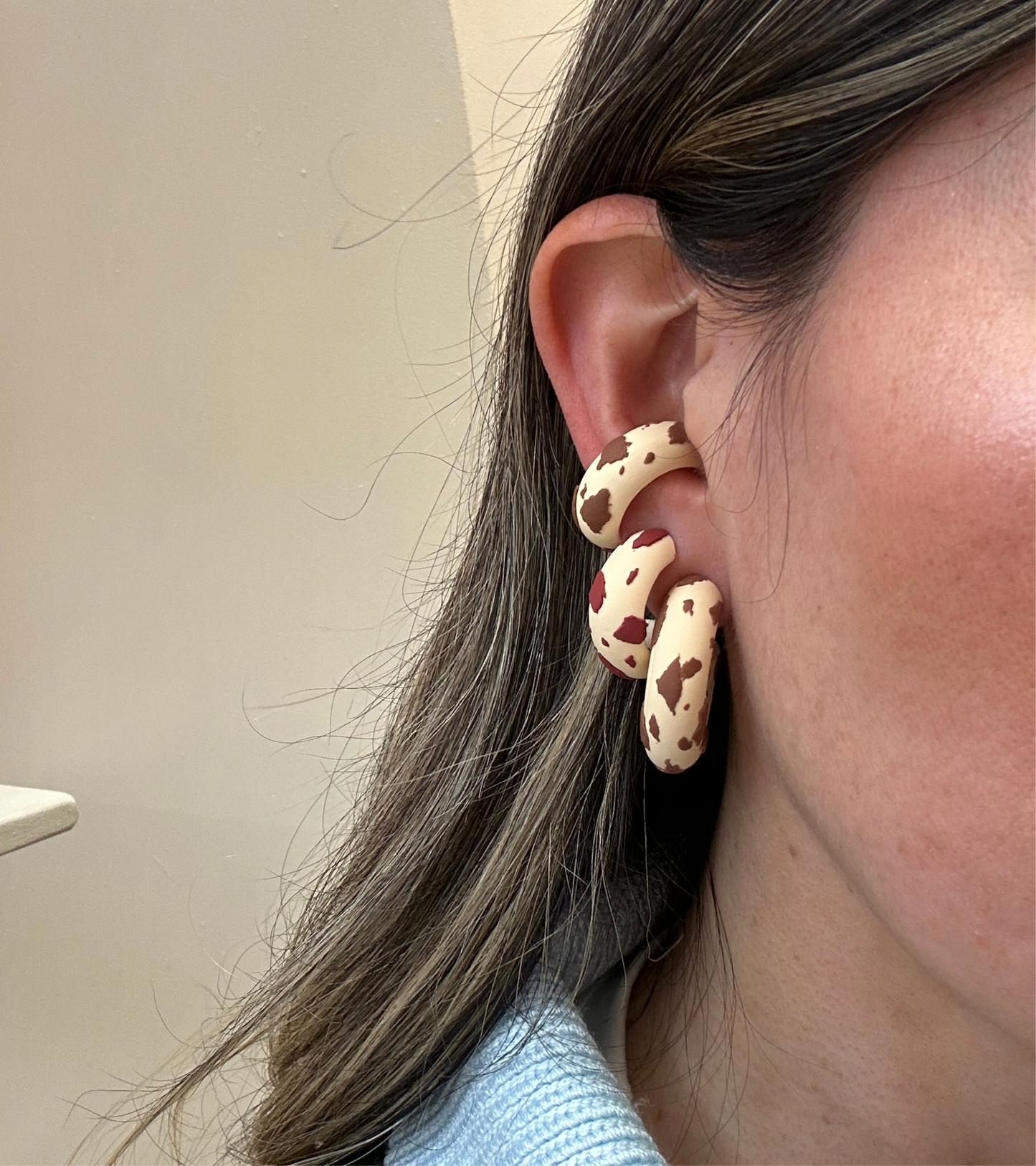 Hoops Olga M Cow Print