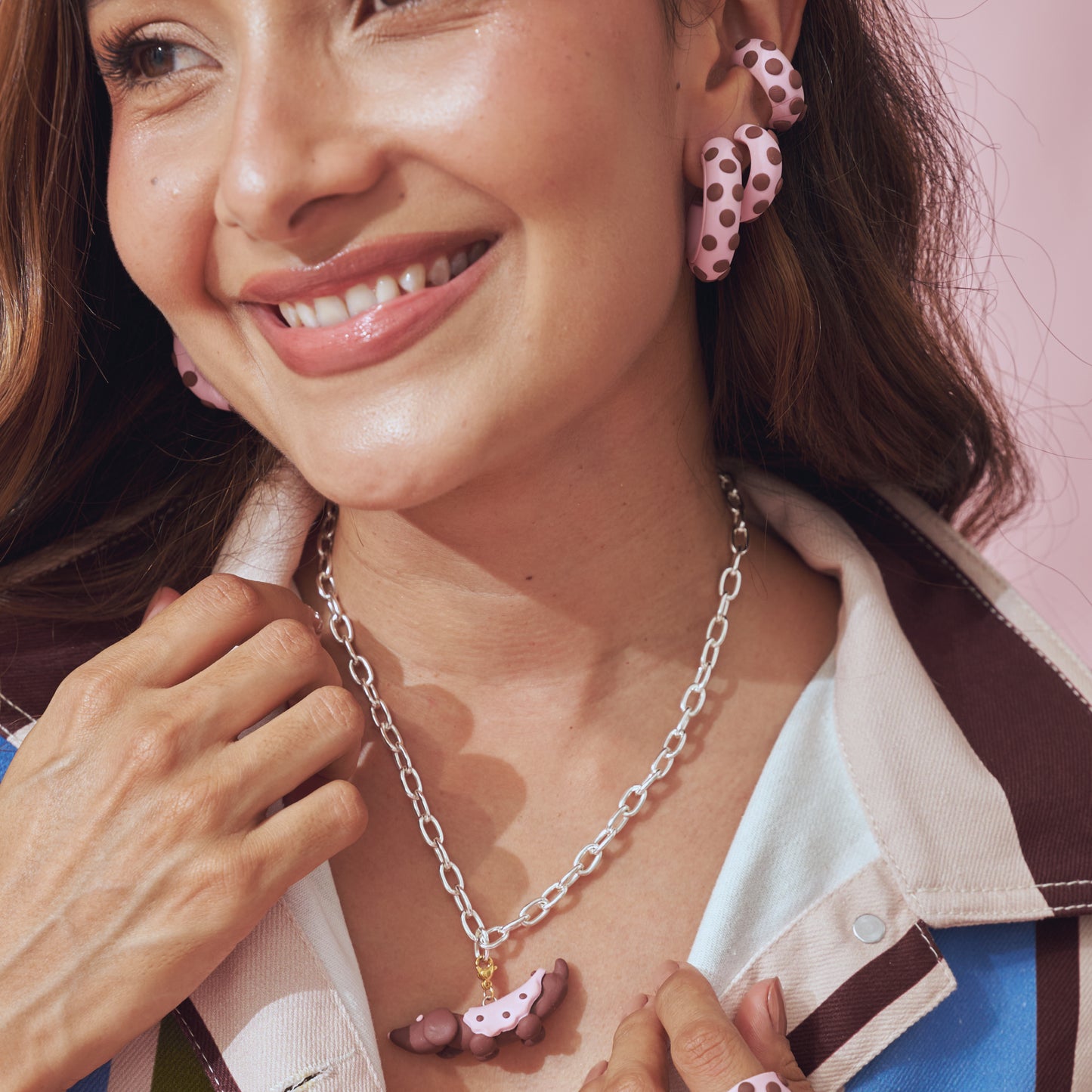 Collar HotDots plateado