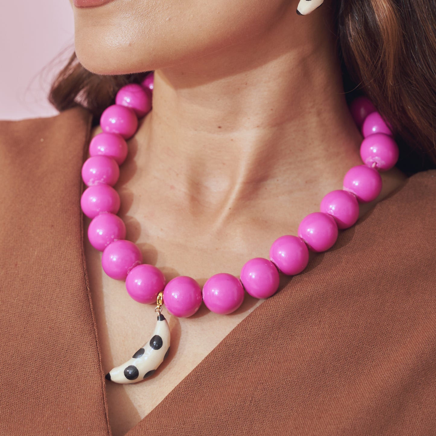 Collar BanaDots Fucsia