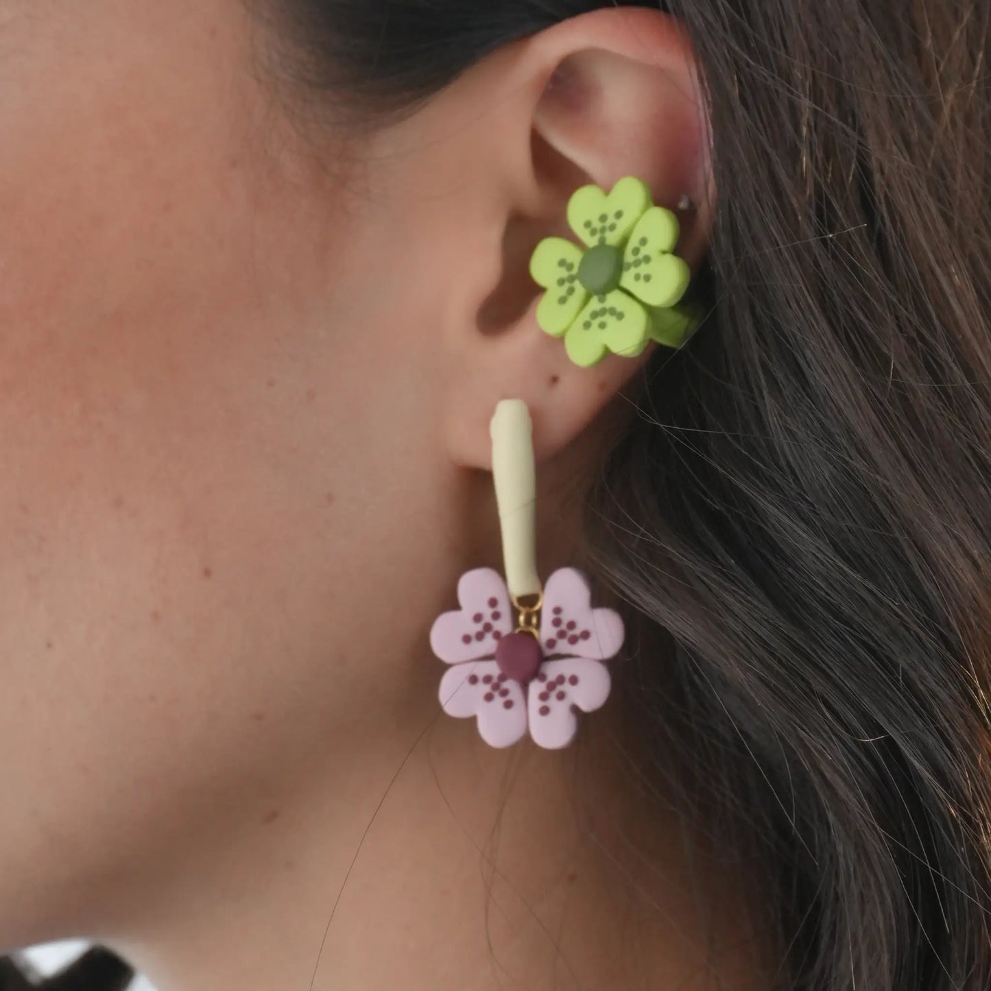 Aretes Trebol de la Suerte Mini
