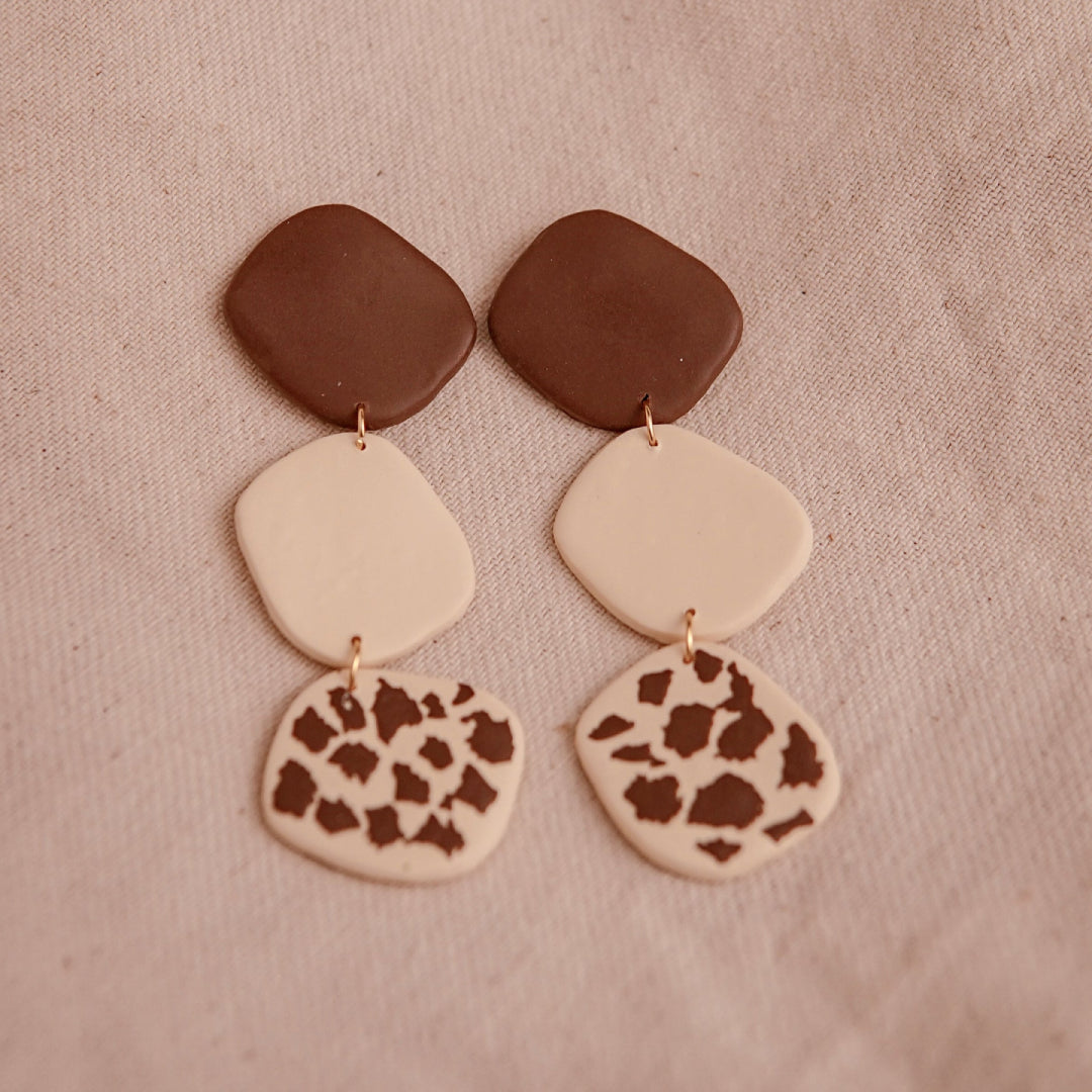 Aretes Circe Cow Print