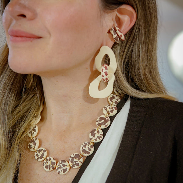 Aretes Iris Cow Print