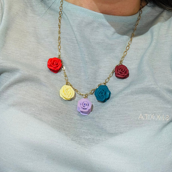 Collar Flora Rosé
