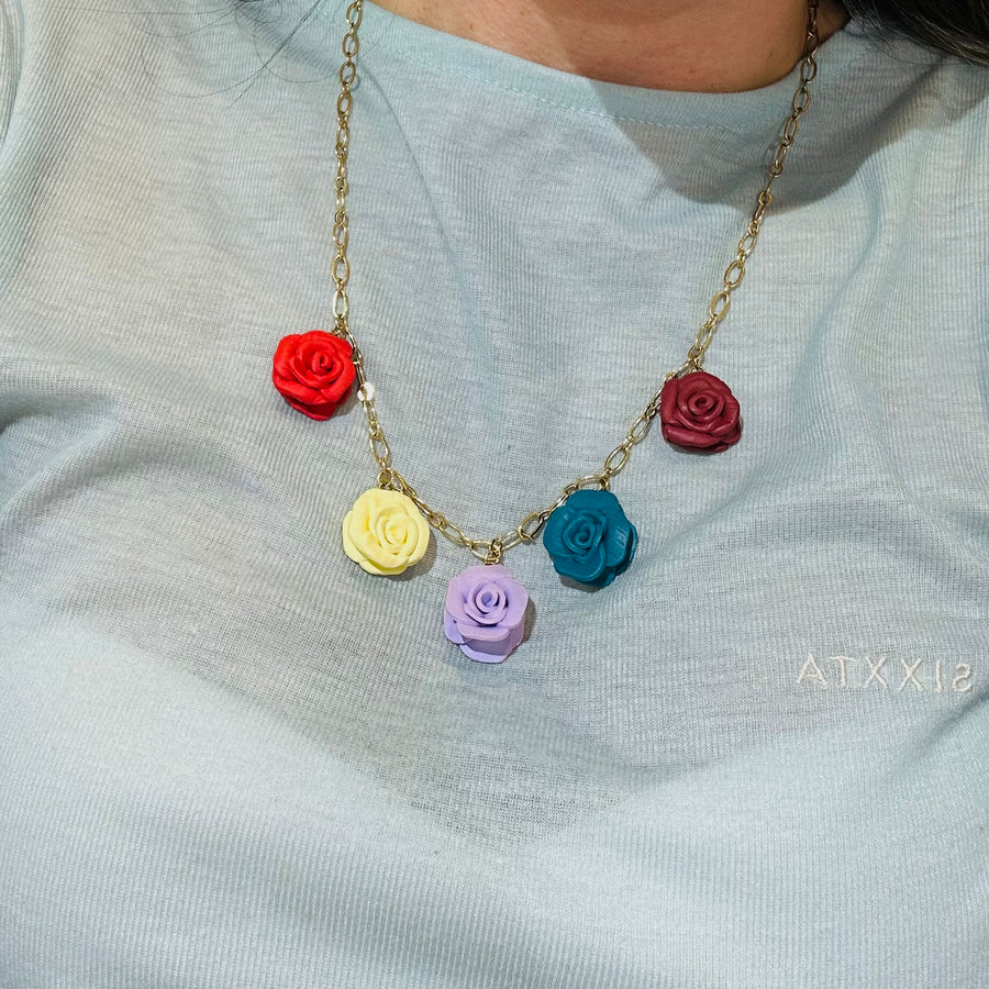 Collar Flora Rosé