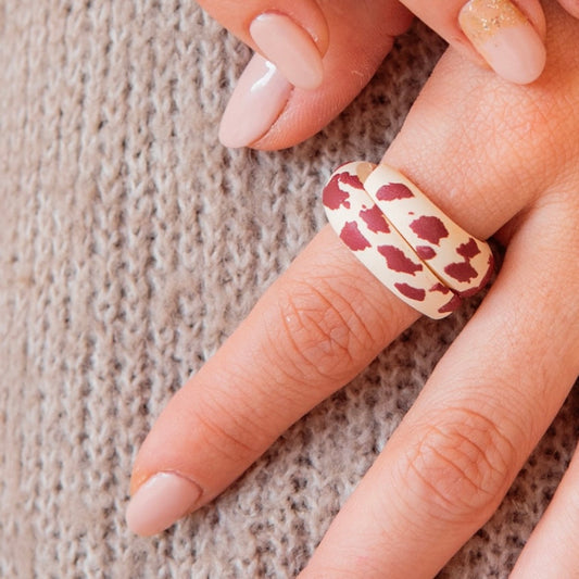 Anillo Bold Cow Print