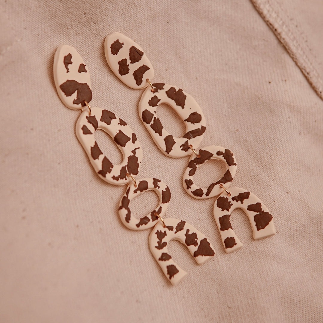 Aretes Anni Cow Print