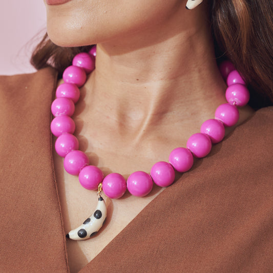 Collar BanaDots Fucsia