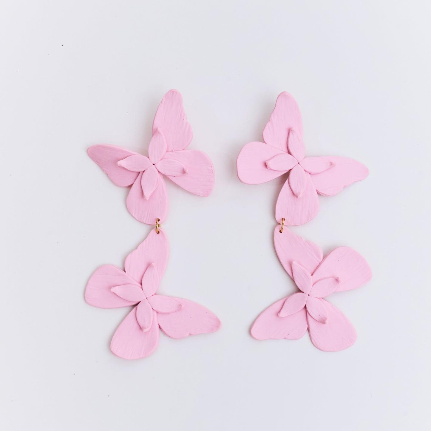 Aretes Alas en Flor Doble