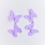Aretes Alas en Flor Doble