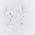 Aretes Alas en Flor Doble