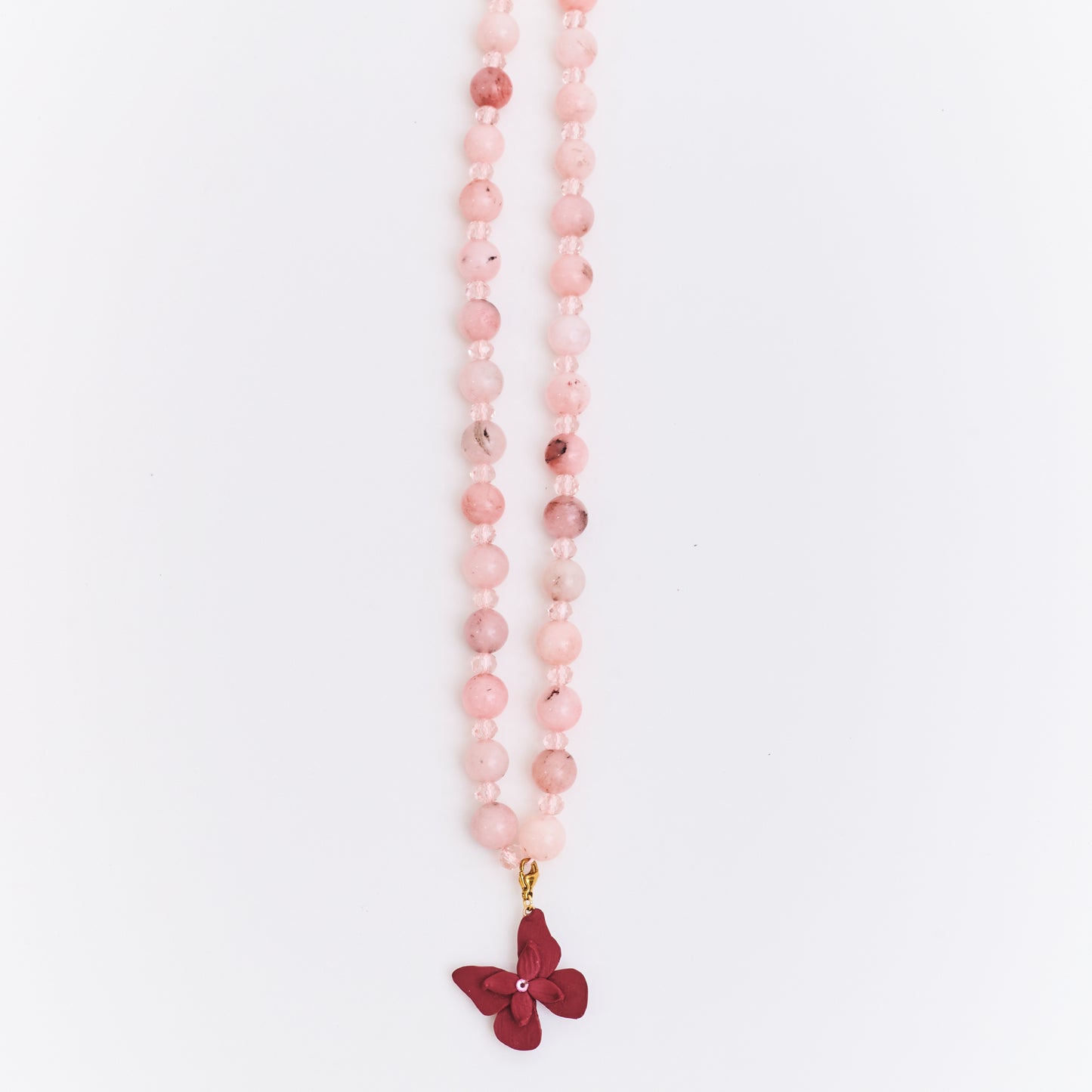 Collar Alas en Flor Mini Palo Rosa