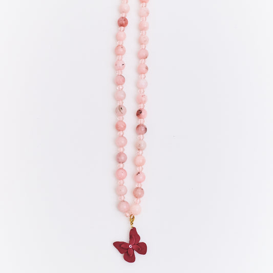 Collar Alas en Flor Mini Palo Rosa