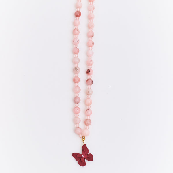 Collar Alas en Flor Mini Palo Rosa