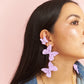 Aretes Alas en Flor Doble