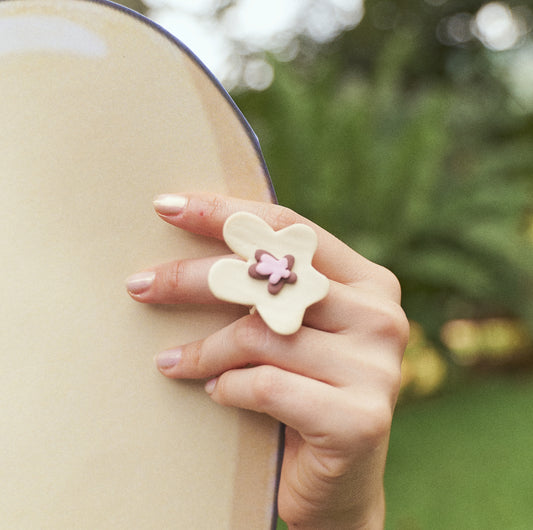 Anillo Flor de Jengibre Maxi