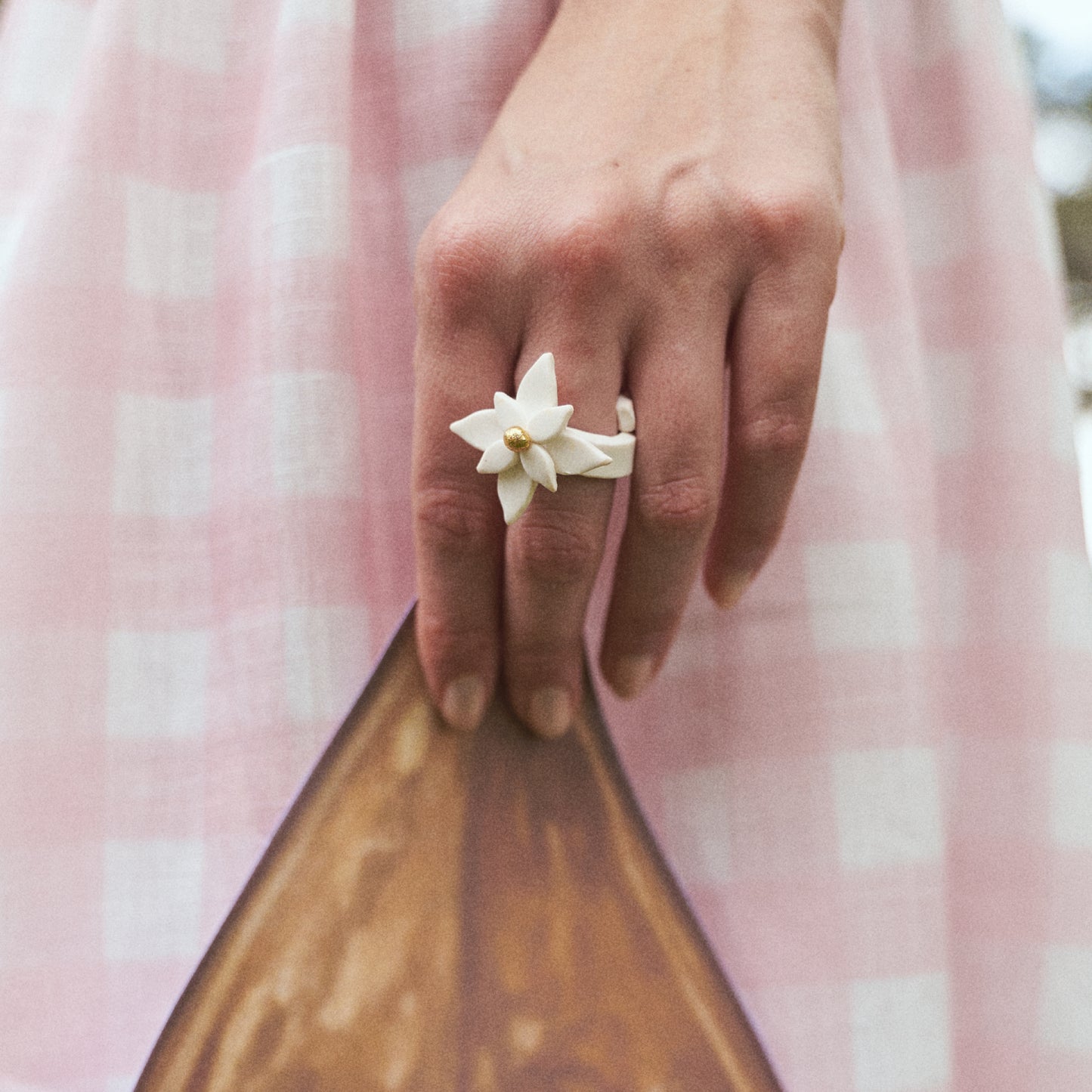Anillo Flor de Navidad Mini