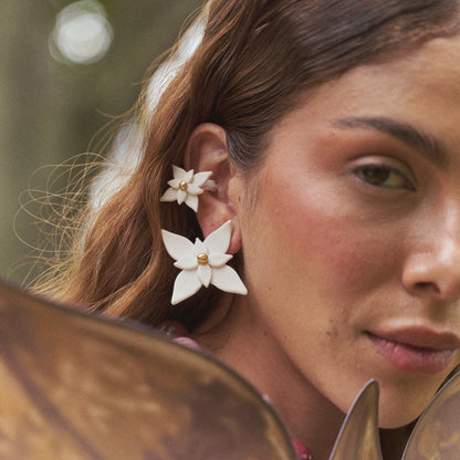 Aretes Flor de Navidad Maxi