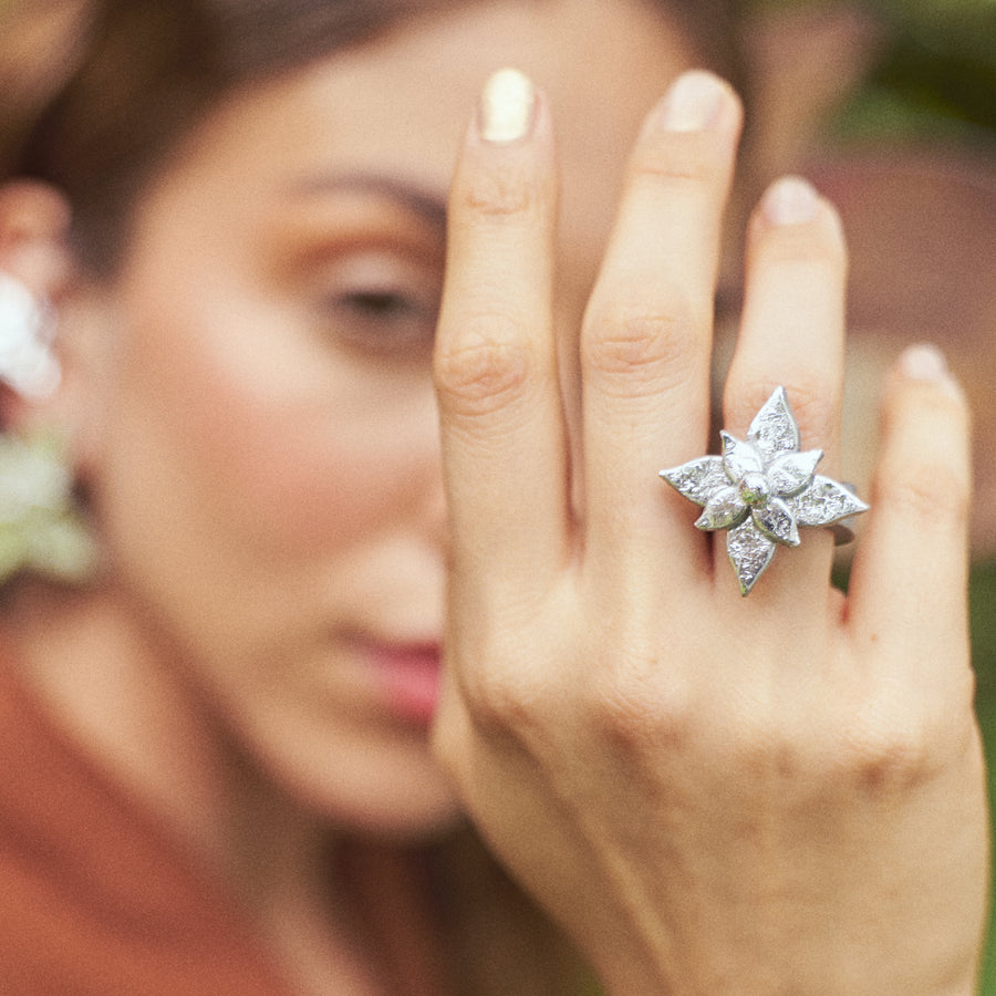 Anillo Flor de Navidad Mini