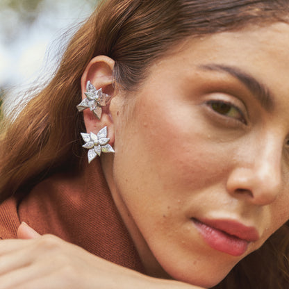 Aretes Flor de Navidad Mini