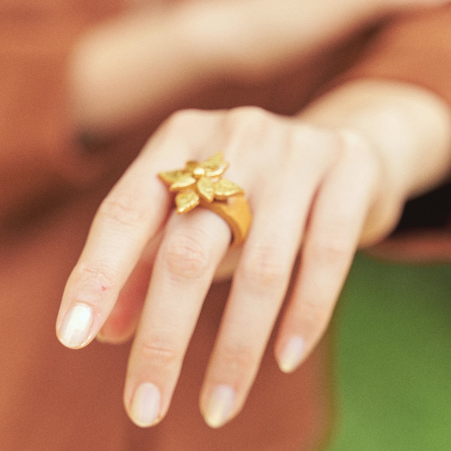 Anillo Flor de Navidad Mini