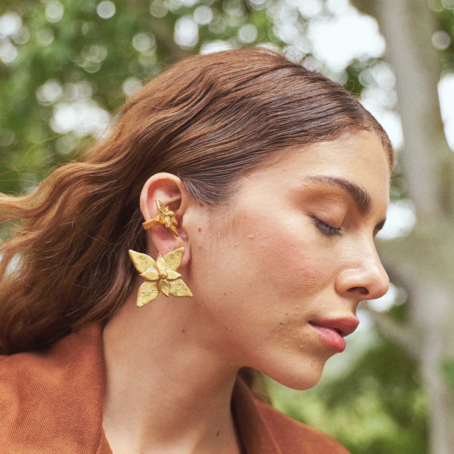 Aretes Flor de Navidad Maxi