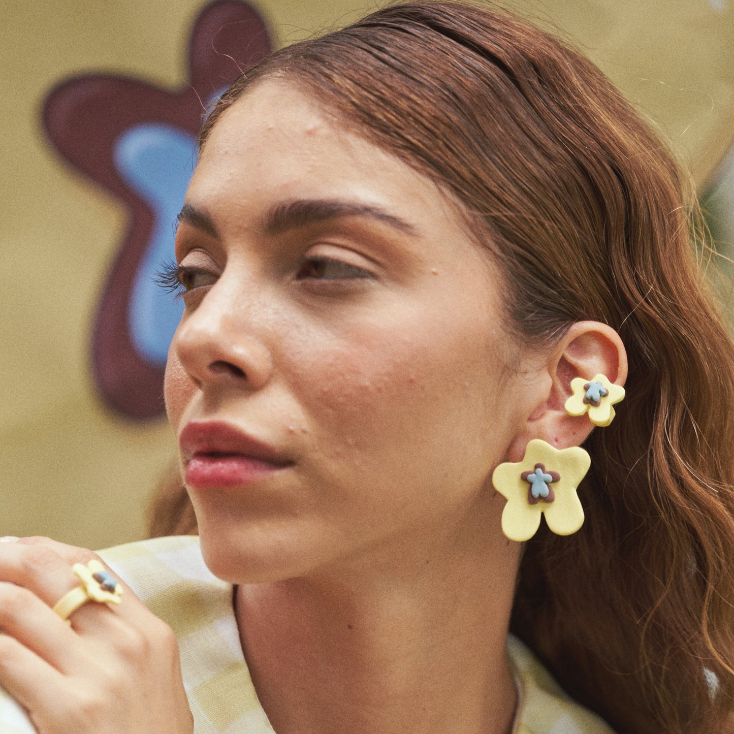 Aretes Flor de Jengibre Maxi