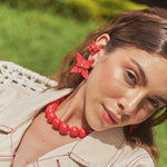 Aretes Flor de Navidad Maxi