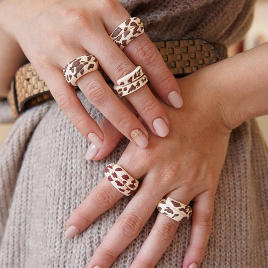 Anillo Plano Cow Print