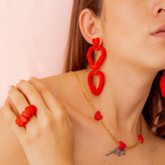 Combo Amara Anillo + Cadena + Aretes