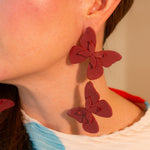 Aretes Alas en Flor Doble