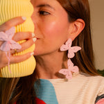 Aretes Alas en Flor Doble
