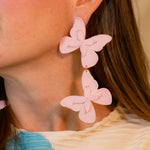 Aretes Alas en Flor Doble