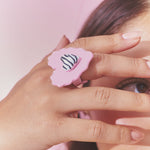 Anillo Corazón Rayado Mix Maxi