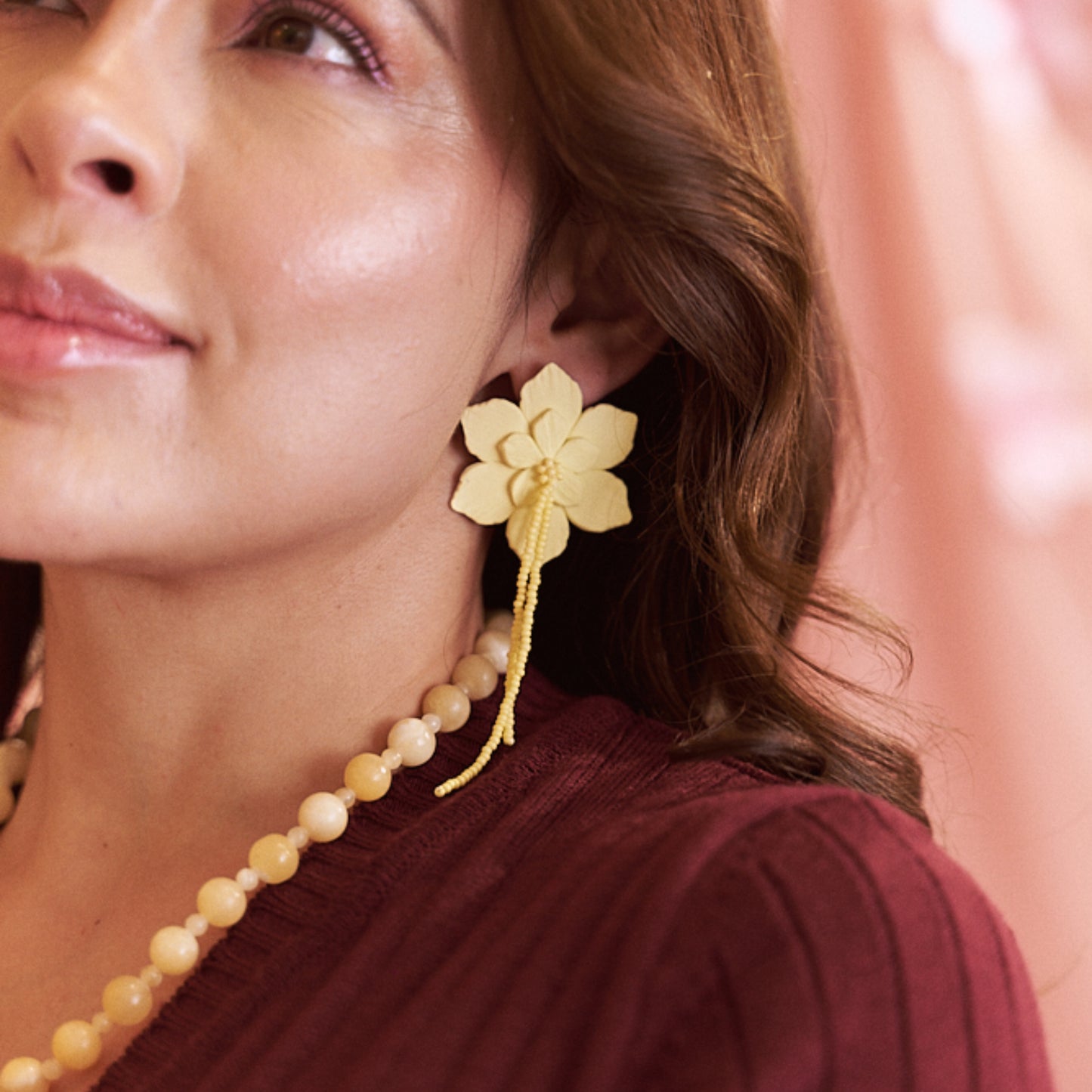 Aretes Flor de Ocobo Maxi