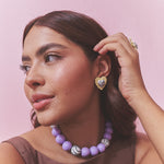 Aretes Corazón Rayado Mix Mini