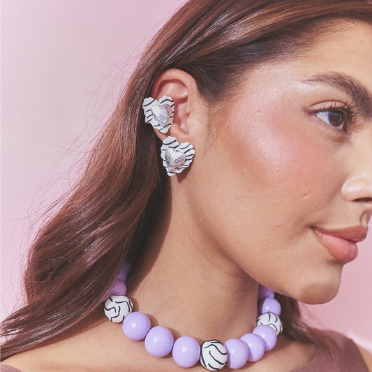 Collar Corazón Rayado