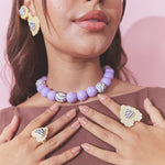 Collar Corazón Rayado