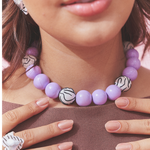 Collar Corazón Rayado