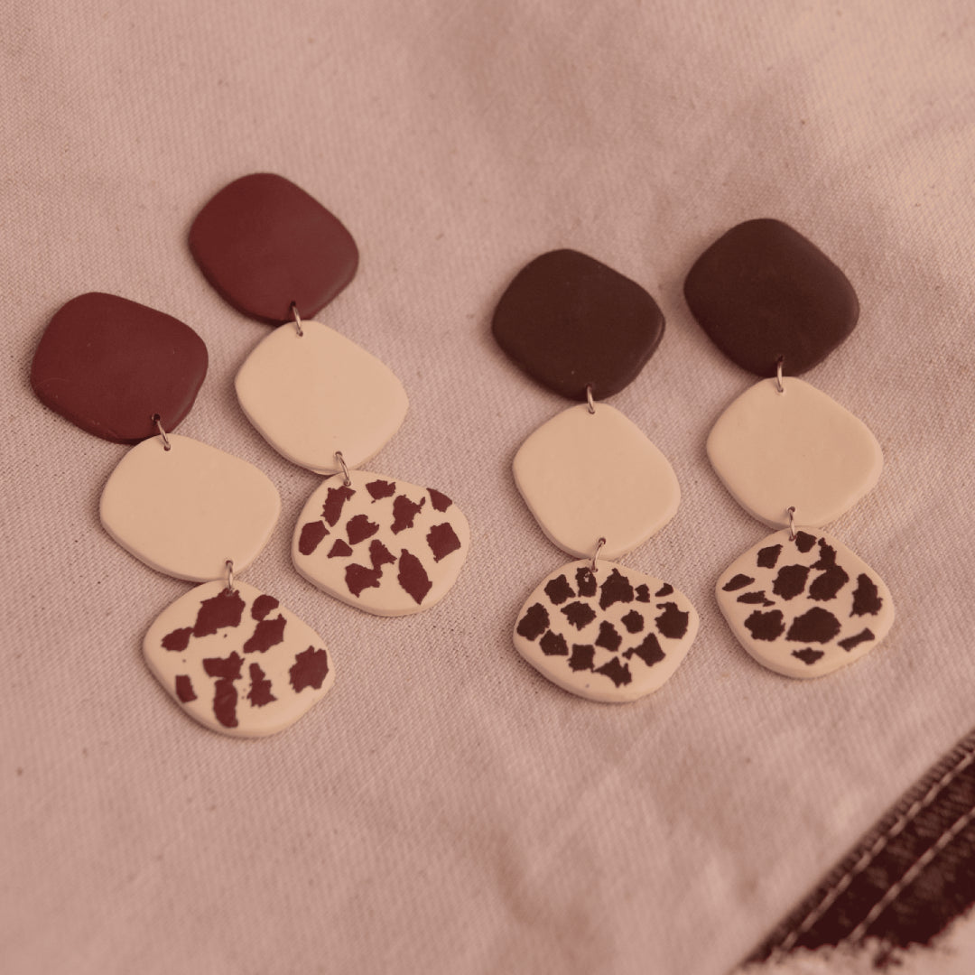 Aretes Circe Cow Print