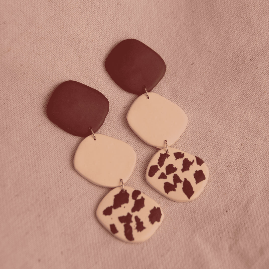 Aretes Circe Cow Print