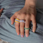 Lilac daisy ring