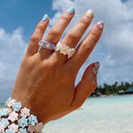Lilac daisy ring