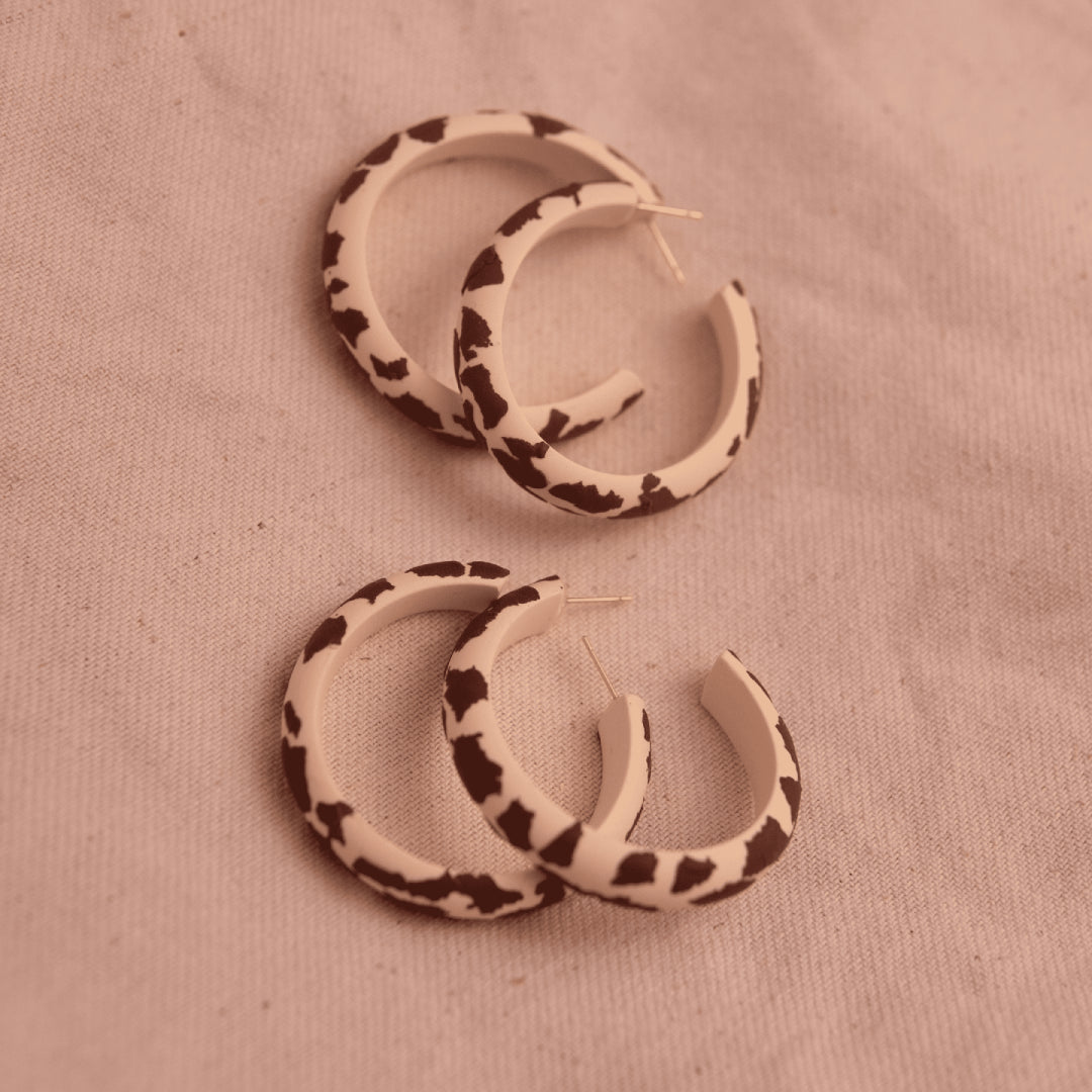 Hoops Olga Cow Print