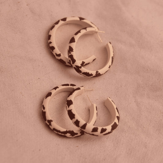 Hoops Olga Cow Print