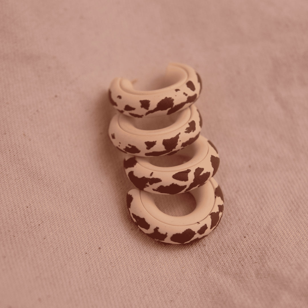Hoops Olga M Cow Print