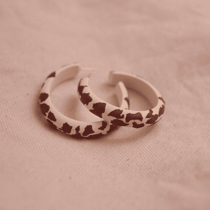 Hoops Olga Cow Print