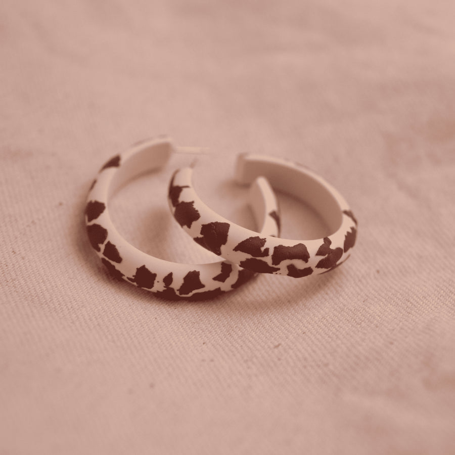 Hoops Olga Cow Print