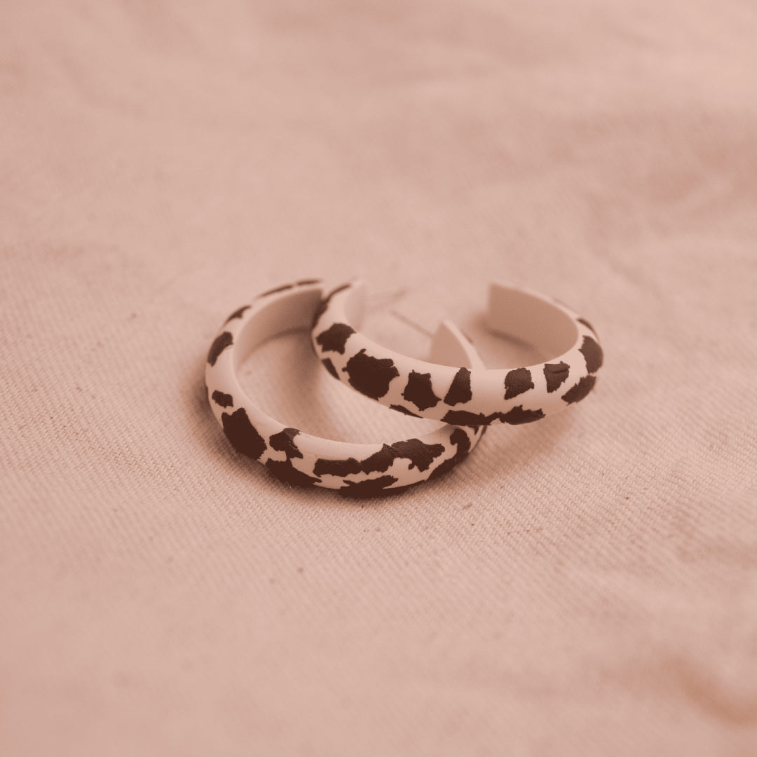 Hoops Olga Cow Print